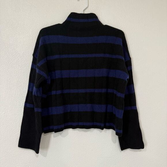 NWT Madewell Ribbed Cashmere Wool Blend Pullover Sweater in Cobalt Size XXS - Picture 3 of 6